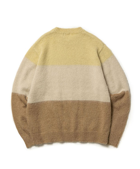 MR.OLIVE/7G MOHAIR KNIT / MULTI BORDER SWEATER ミスターオリーブ/モヘアニット / マルチボーダーセーター